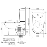 CAROMA Leda Wall Faced Toilet Suite